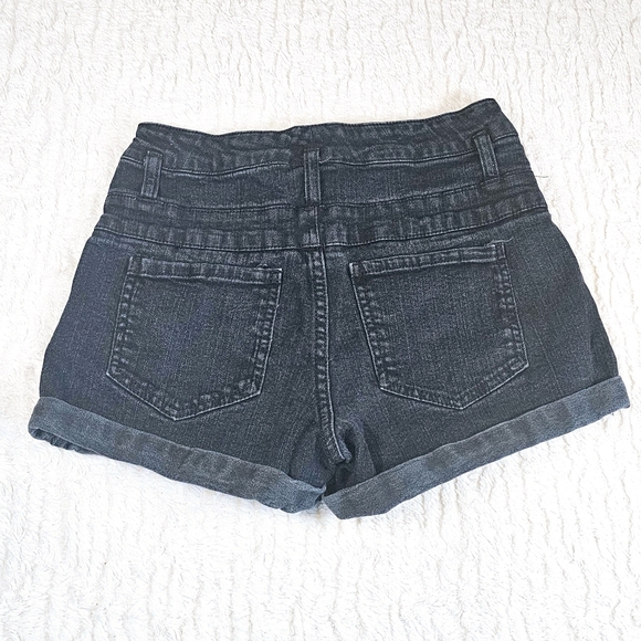 High Rise Super Stetch Jean Shorts - Picture 3 of 6